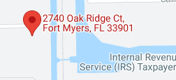 Map with Fort Myers, Florida location address showing